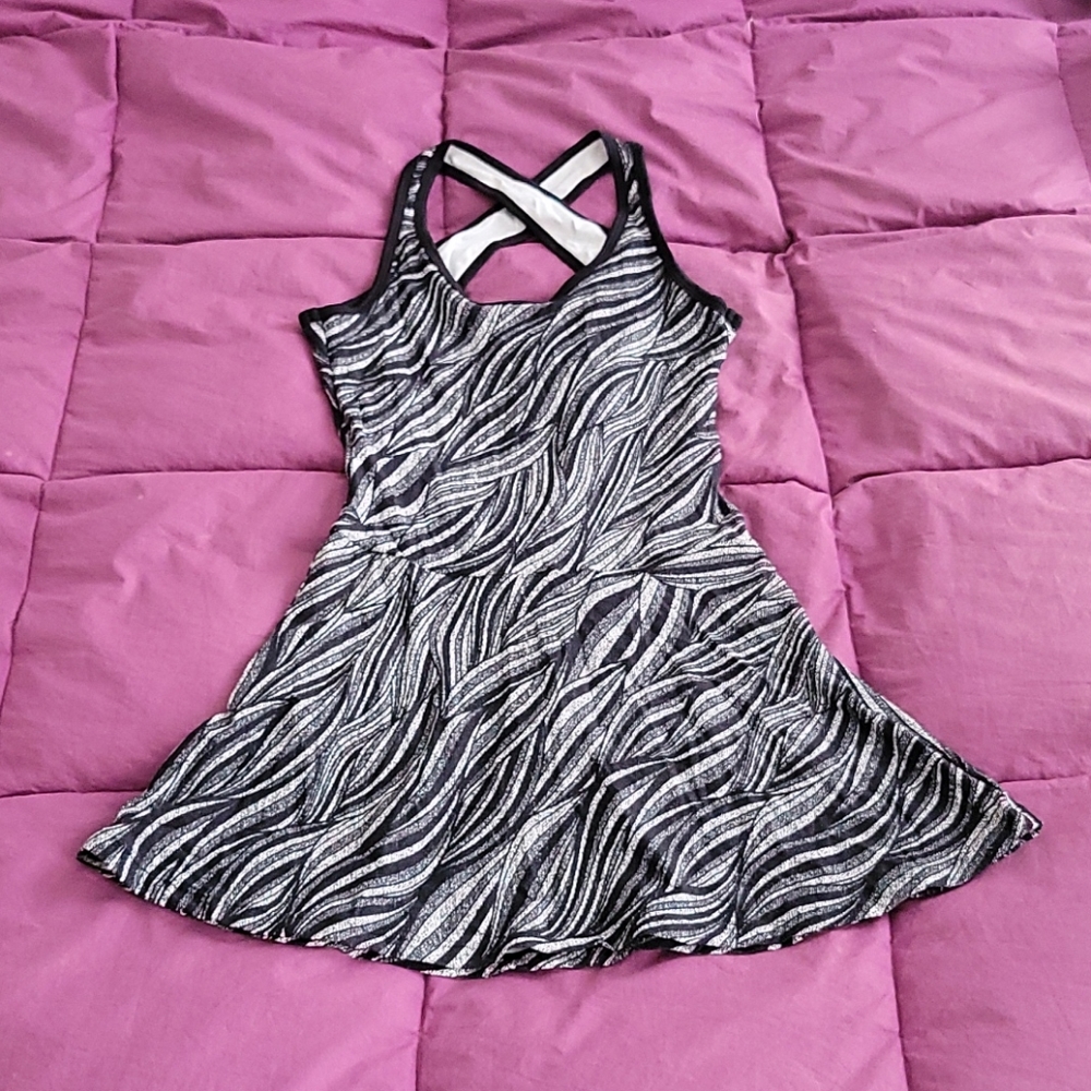 Equilibrium Activewear black & white  ballet / tennis dress / skort size S